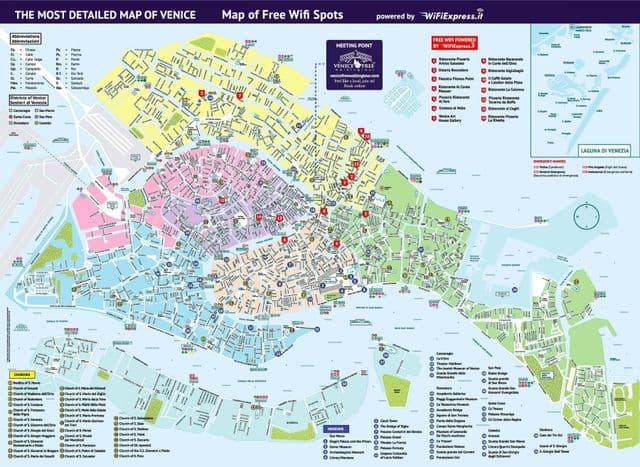 Plan des attractions de Venice